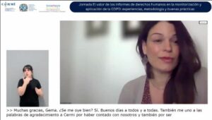 Imagen de COCARMI durante su intervención