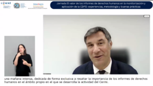 Imagen de Gregorio Saravia durante su intervención
